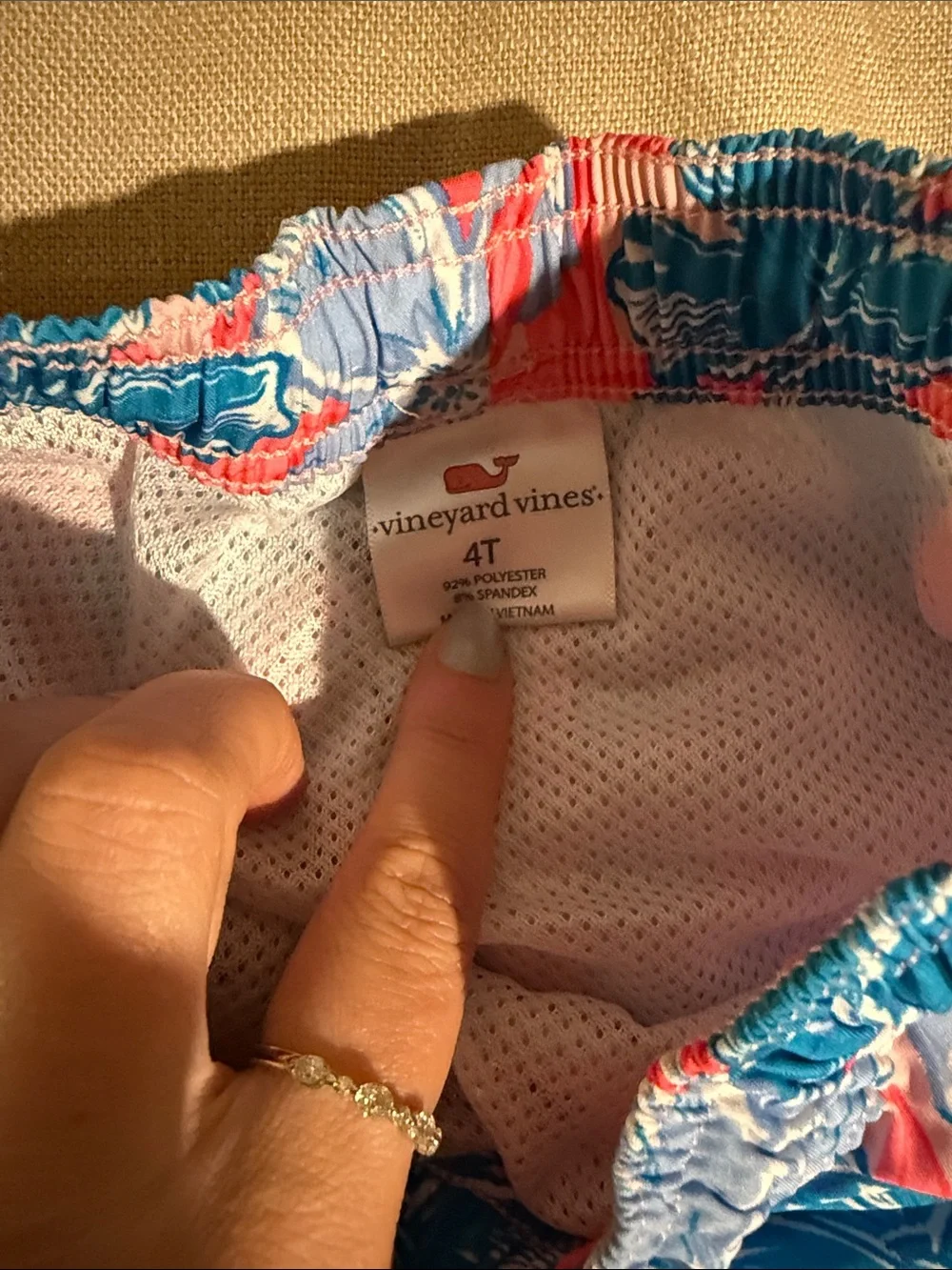 Vineyard Vines Pink and Blue Floral Swim Trunks